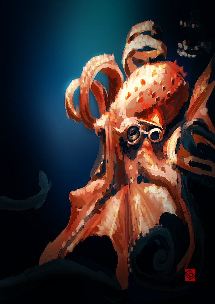 octopus speed painting