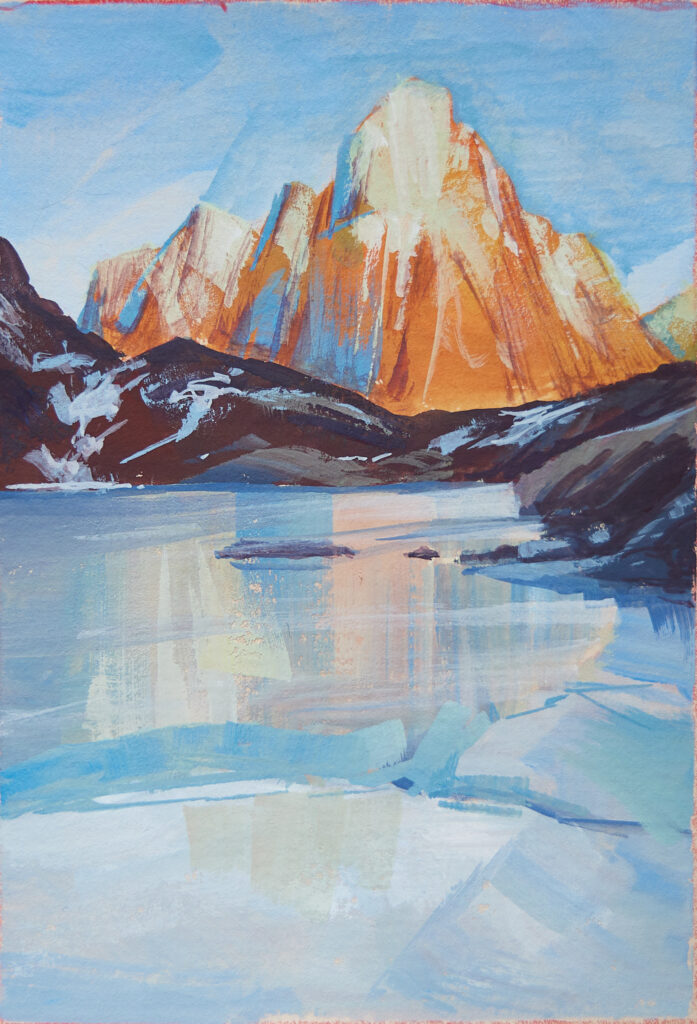 Moutain frozen lake